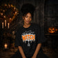 Spiderweb dripping text gothic Halloween Oversized t-shirt