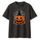 Spooky black cat and pumpkin Halloween Oversized T-Shirt
