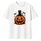 Spooky black cat and pumpkin Halloween Oversized T-Shirt