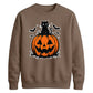 Spooky black cat jack-o-lantern Halloween Unisex Sweatshirt