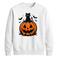 Spooky black cat jack-o-lantern Halloween Unisex Sweatshirt