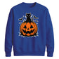 Spooky black cat jack-o-lantern Halloween Unisex Sweatshirt