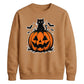 Spooky black cat jack-o-lantern Halloween Unisex Sweatshirt