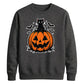 Spooky black cat jack-o-lantern Halloween Unisex Sweatshirt