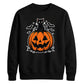 Spooky black cat jack-o-lantern Halloween Unisex Sweatshirt