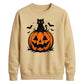 Spooky black cat jack-o-lantern Halloween Unisex Sweatshirt