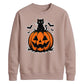 Spooky black cat jack-o-lantern Halloween Unisex Sweatshirt