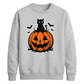 Spooky black cat jack-o-lantern Halloween Unisex Sweatshirt