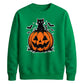 Spooky black cat jack-o-lantern Halloween Unisex Sweatshirt