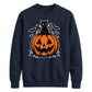 Spooky black cat jack-o-lantern Halloween Unisex Sweatshirt