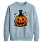Spooky black cat jack-o-lantern Halloween Unisex Sweatshirt