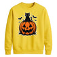 Spooky black cat jack-o-lantern Halloween Unisex Sweatshirt