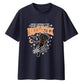 Spooky broomstick skeleton hand Halloween Oversized T-Shirt