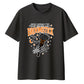 Spooky broomstick skeleton hand Halloween Oversized T-Shirt