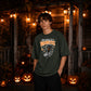 Spooky broomstick skeleton hand Halloween Oversized T-Shirt