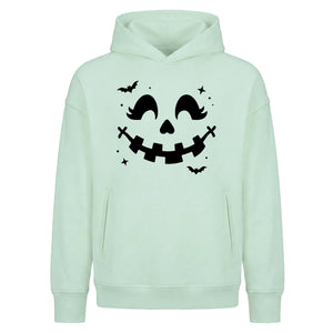 Spooky carved pumpkin face print Halloween Oversized Hoodie