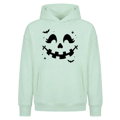 Spooky carved pumpkin face print Halloween Oversized Hoodie