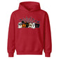 Spooky character group and spider web Halloween Kids Hoodie