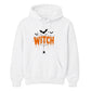 Spooky dripping text spider web graphic Halloween hoodie