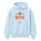 Spooky dripping text spider web graphic Halloween hoodie
