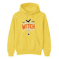 Spooky dripping text spider web graphic Halloween hoodie
