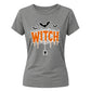 Spooky dripping text spider web Halloween Ladies t-shirt