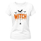 Spooky dripping text spider web Halloween Ladies t-shirt