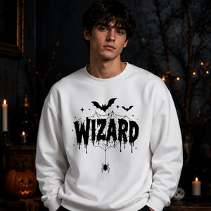 Spooky dripping web wizard top Halloween Unisex Sweatshirt