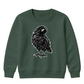 Spooky gothic sketchy raven bird Halloween Kids Sweatshirt