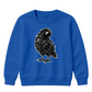Spooky gothic sketchy raven bird Halloween Kids Sweatshirt