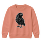 Spooky gothic sketchy raven bird Halloween Kids Sweatshirt