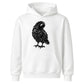 Spooky hand sketched dark raven bird Halloween Kids Hoodie