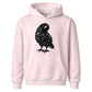 Spooky hand sketched dark raven bird Halloween Kids Hoodie