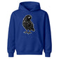 Spooky hand sketched dark raven bird Halloween Kids Hoodie