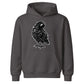 Spooky hand sketched dark raven bird Halloween Kids Hoodie