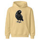 Spooky hand sketched dark raven bird Halloween Kids Hoodie