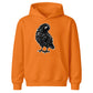 Spooky hand sketched dark raven bird Halloween Kids Hoodie