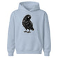 Spooky hand sketched dark raven bird Halloween Kids Hoodie