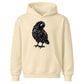 Spooky hand sketched dark raven bird Halloween Kids Hoodie