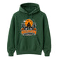 Spooky haunted house night graphic print Halloween hoodie