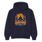 Spooky haunted house night graphic print Halloween hoodie