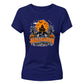 Spooky haunted house night scene Halloween Ladies t-shirt