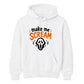 Spooky horror movie mask quote graphic Halloween hoodie