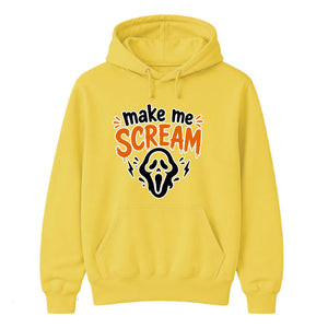 Spooky horror movie mask quote graphic Halloween hoodie