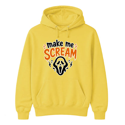 Spooky horror movie mask quote graphic Halloween hoodie