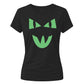 Spooky mischievous cat face Glow in the Dark Ladies T-Shirt
