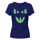 Spooky mischievous cat face Glow in the Dark Ladies T-Shirt