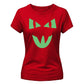 Spooky mischievous cat face Glow in the Dark Ladies T-Shirt