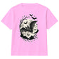 Spooky night sky bat moon graphic Halloween Kids T-Shirt