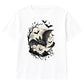 Spooky night sky bat moon graphic Halloween Kids T-Shirt